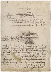 MS B 2173 fol. 83v Studies van een luchtschroef, 1488-90